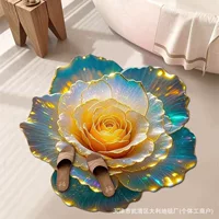 3D стерео креативный цветок диатомовая грязь коврик для ванной ванной комнаты дверь ванной ванной ванной ванной ванной ванной ванной ванной, противоскользящие и грязные ножные коврики