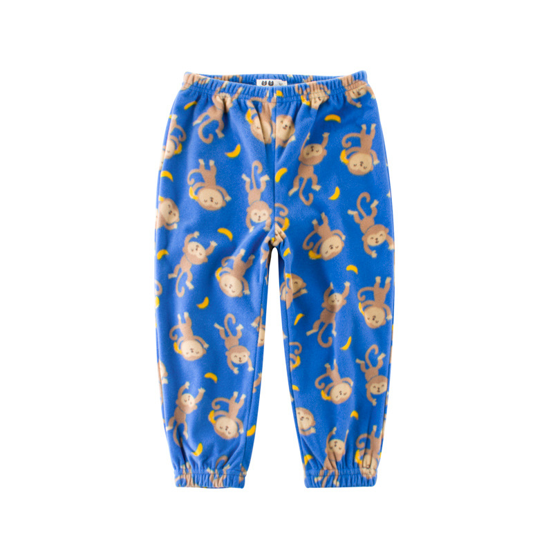 Pantalones de pijama largos para el hogar de lana polar para niños 27 niños ropa para niños Pantalones largos para niños de fondo cálido entrega de una pieza