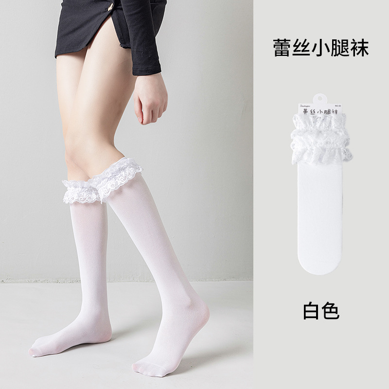 Medias japonesas de pantorrilla de terciopelo JK, calcetines de tubo de estufa, medias finas de primavera, verano y otoño, calcetines por encima de la rodilla de color sólido de moda