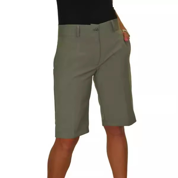Cross-border 2024 Summer Amazon Women's Comfortable Casual Straight High Elastic Twill Five Leggings with Pocket