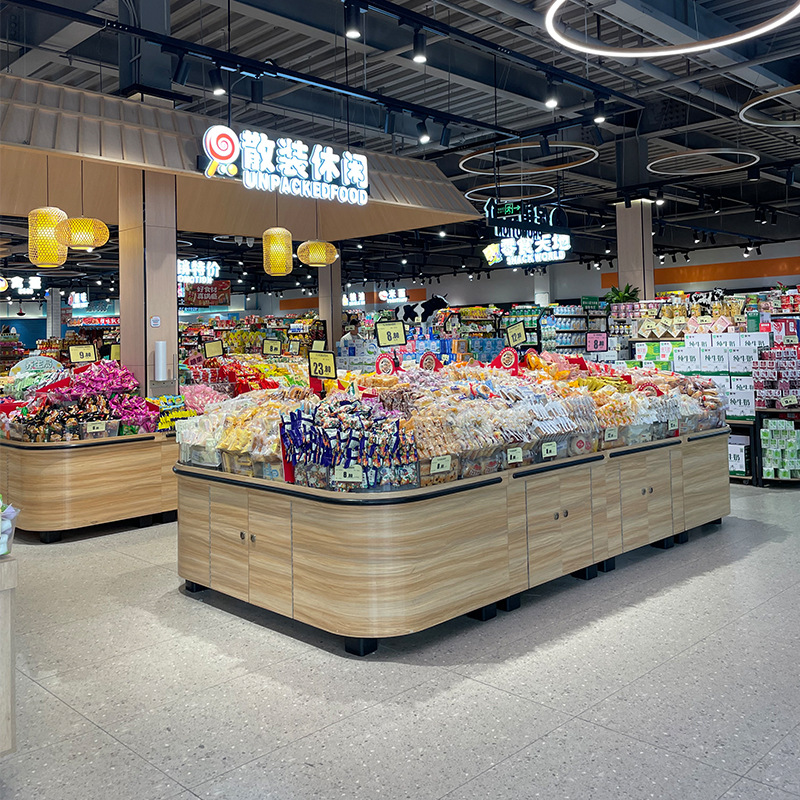 米粮桶杂粮收纳柜木质粮油柜超市货架米粮区散货柜自由组合散称柜