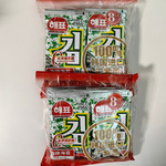 韩国进口干紫菜国产海飘海苔12G一袋6小包未添加蔗糖