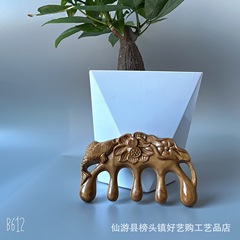 綠檀紫檀木雕水滴按摩梳子頭皮按摩梳刻字檀香木保健頭部經絡疏通