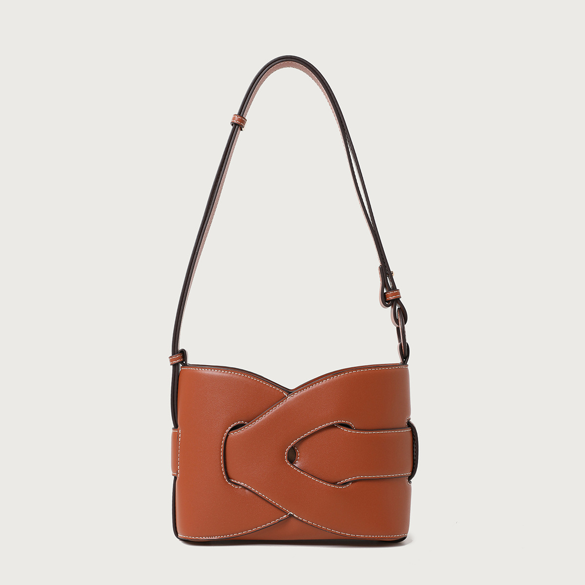 Cross-border single shoulder underarm bag, high-end woven women's bag, new style bucket bag, French geometric crossbody bag, mobile phone bag