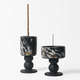 水泥北欧燃烧工具容器多功能托盘复古蜡烛台香炉香托香座香插房屋