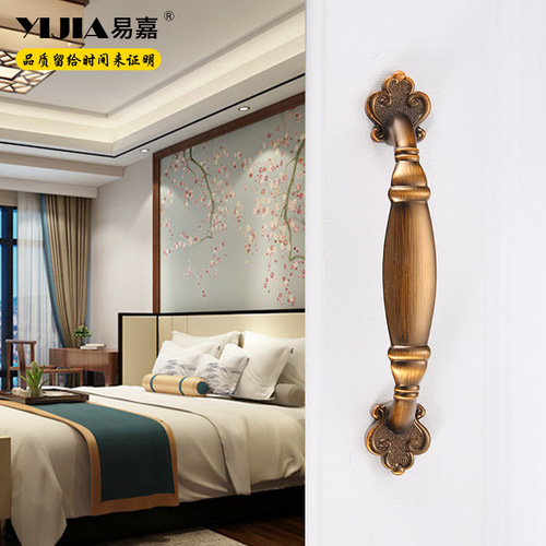 New Chinese style retro wardrobe cabinet desk drawer single hole handle bronze cabinet TV cabinet door small handle