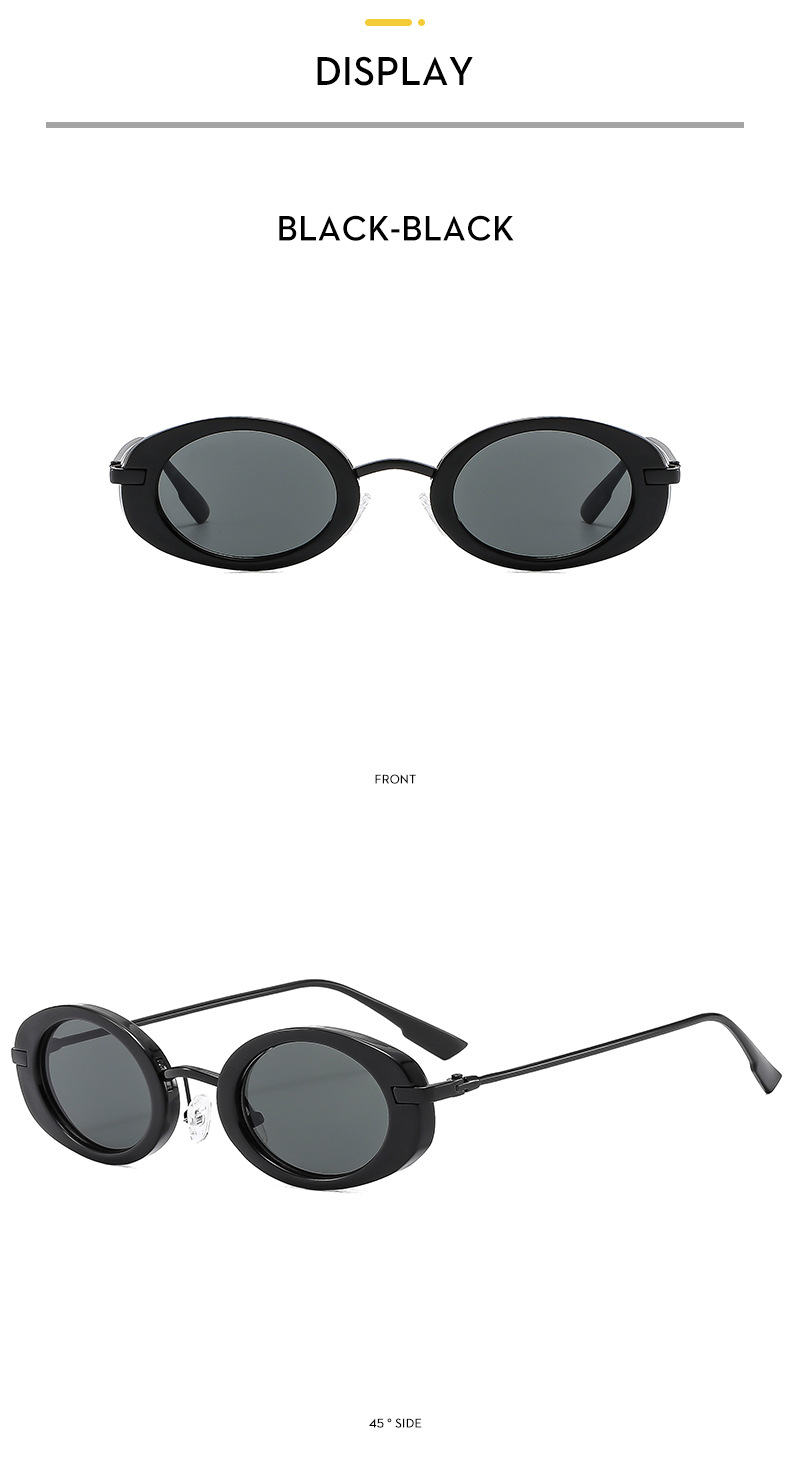 45g Weight Full Frame Glasses Structure Sunglasses Classification PC, UV400 Protection Lens Material Oval Frame Glasses Style Travel, Shopping Occasion Solid Color Pattern All Seasons Season Women's Gender Vacation, Streetwear Style Vacation Streetwear Solid Color PC UV400 Protection Oval Frame Full Frame Women's Sunglasses 12