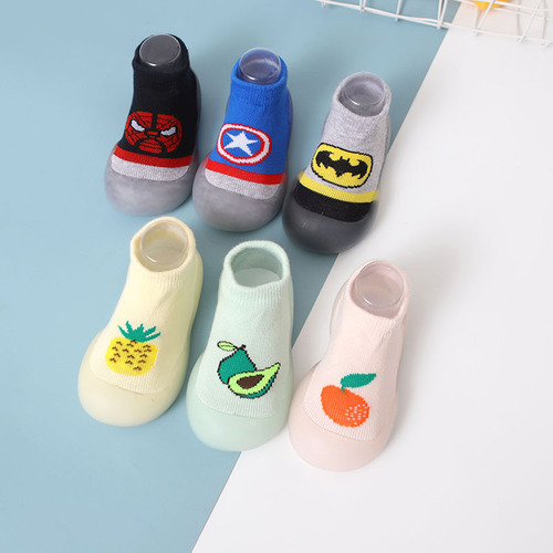Baby toddler shoes, children's socks, infant soft sole floor shoes 0-4 years old, comfortable and breathable cartoon fruit pictures