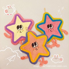 かわいい星の台所掛けの手拭きタオル吸水速乾は子供のサンゴのベルベットを厚くして柔らかいかわいいタオルを厚くした