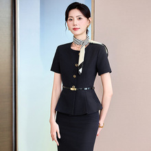 空姐制服女职业装套装夏季短袖美容师工装酒店珠宝店前台工作服女