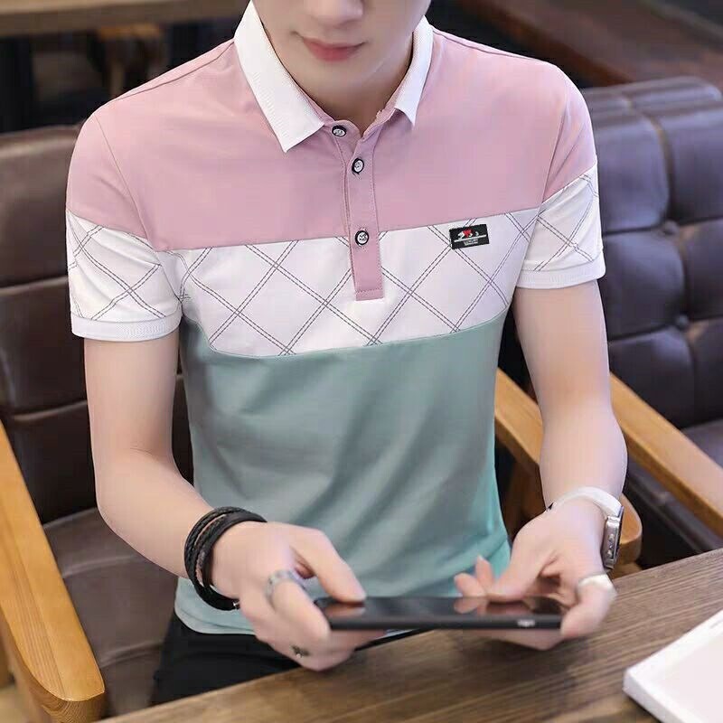 Summer Men's Short-Sleeved Shirts, Korean Style Lapel Shirts, Trendy Youth Bottoming Shirts, Men's Tops, Loose Fit Summer Men's Short-Sleeved Shirts, Korean Style Lapel Shirts, Trendy Youth Bottoming Shirts, Men's Tops, Loose Fit