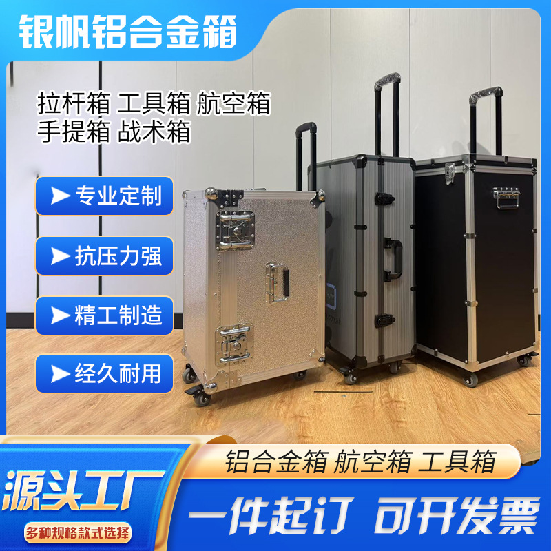 Caja de aviación para instrumentos de aleación de aluminio, portátil e ignífuga, para transporte y almacenamiento