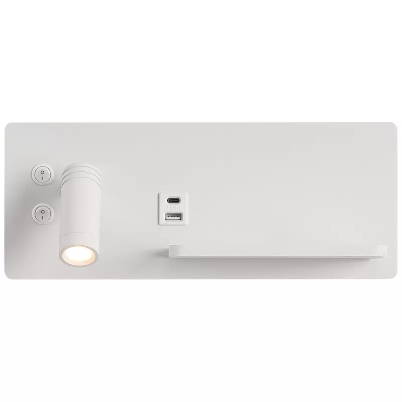 现代风无线充电阅读壁灯酒店客房卧室USB双充电端口LED床头阅读灯