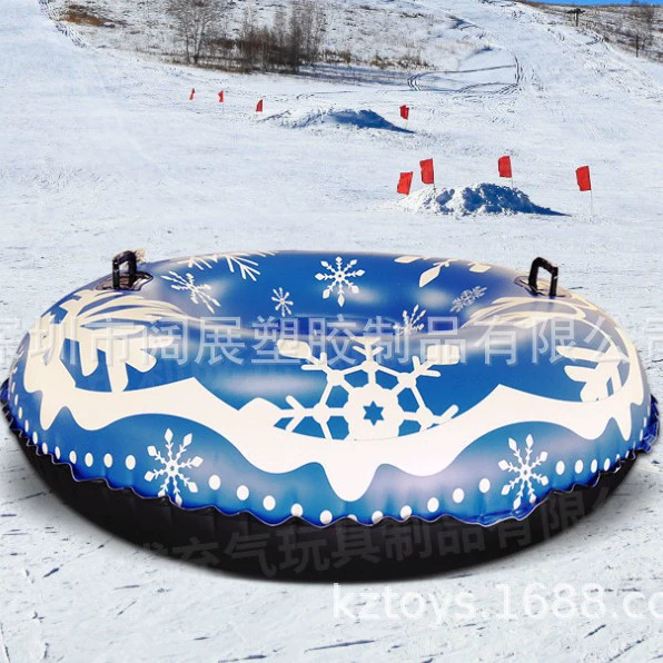 В наличии ПВХ надувные лыжные кольца ПВХ сани, 120CM морозостойкий ПВХ надувной сноуборд