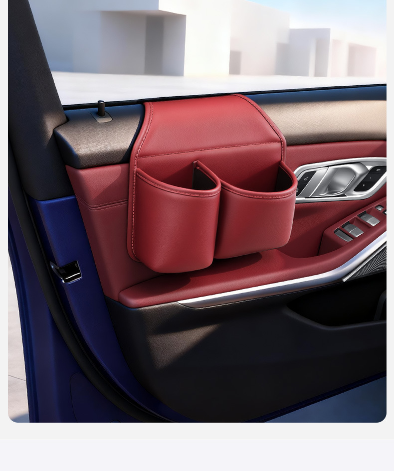 Car Door Storage Box, Car Storage Bag, Water Cup Holder, In-Car Glass Gap Hanging Storage Box for Water Cups