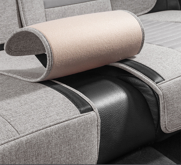 Car Seat Cushion Full Set 26 Summer New Model Linen All-Season Universal Seat Cushion Cotton Linen Seat Cover Leather Seat Cover Custom-Made