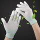 Anti-static carbon fiber PU finger-coated gloves dust-free nylon wear-resistant non-slip breathable PU palm-coated labor gloves wholesale