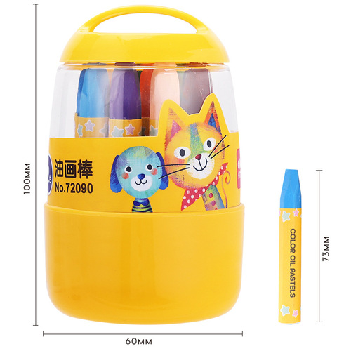 Deli 72090 barreled oil pastels 12 colors 18 colors 24 colors 36 colors student graffiti painting hexagonal pen crayon