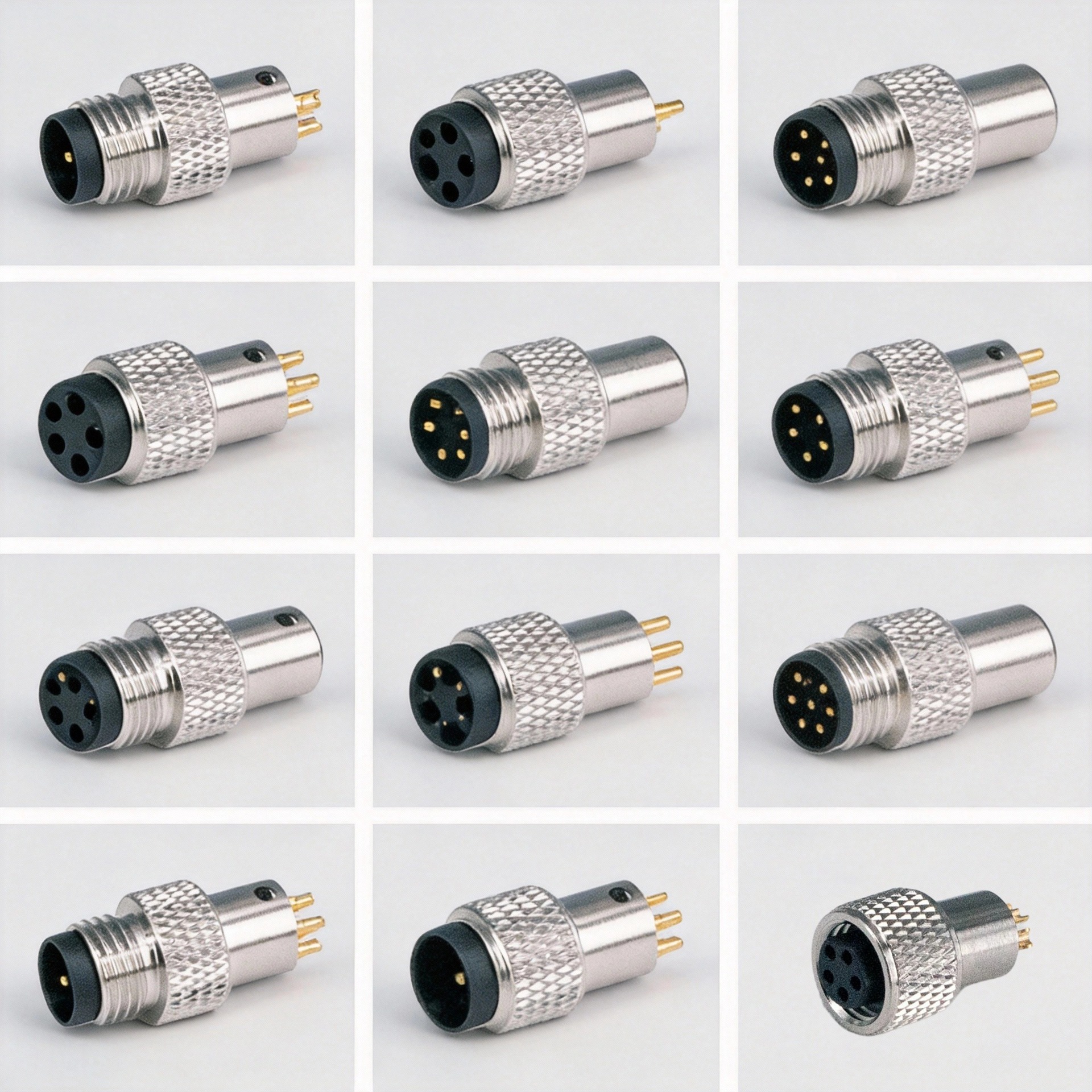 M12Բ��������17о��ͷע�ܳ���IP67��ˮ��ҵ��m12���ղ�ͷ������