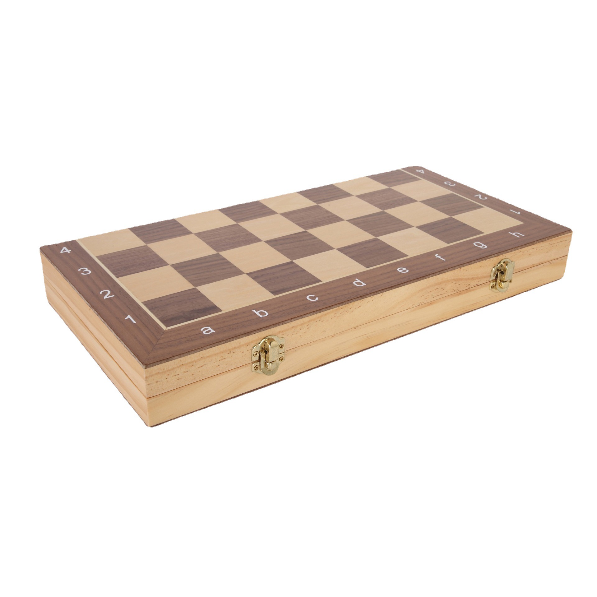 Cruz-Frontera de madera maciza ajedrez magnético de alta gama de madera portátil plegable damas occidentales backgammon juego de mesa