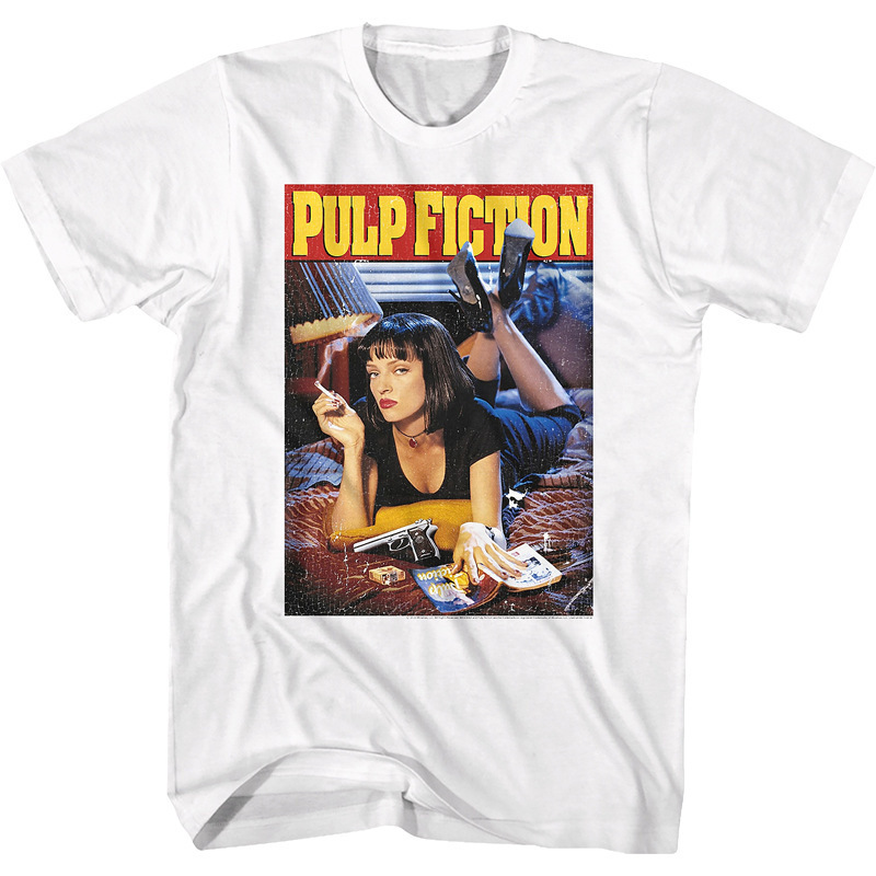 1994Pulp Fiction Pulp Fiction Quentin Mia Wallace Movie Co-Branded Men's and Women's Short T-Shirts