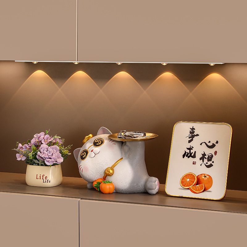 LUCKCAT 집들이 선물 키 보관 현관 장식품 거실 빛 고급 고급 고급 장식 이동 새 집 선물