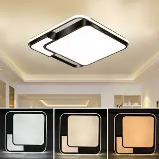 led卧室吸顶灯简约现代大气高级感客厅灯正方形卧室灯工厂灯具批