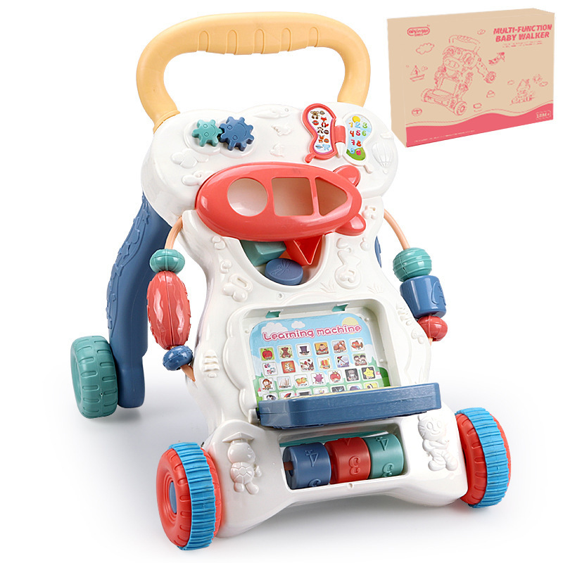 caminante multifuncional para niños máquina de aprendizaje temprano puzzle carro con tanque de agua anti-deslizante caminante juguete para bebés