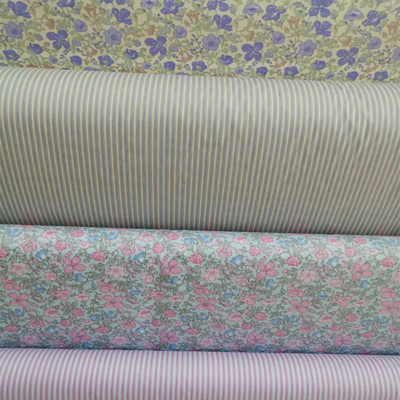 批发田园小花布印花布料卡通纯棉宝宝吃饭衣布料卡通纯棉小碎花