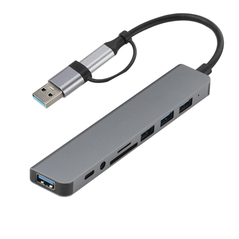 Tipo-C docking USB. Hub tablet para macbook multifunción doble cabeza 8 en 1 docking