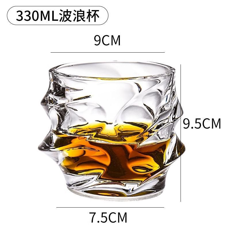 ウイスキー杯水晶ガラスヨーロッパ式の強い杯はビールの杯のガラスのコップのバーの洋式の杯の酒の器具を厚くします。|undefined