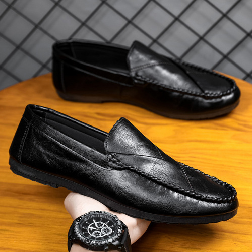 Lazy spring  slip-on loafers British trendy bean shoes men's Korean version breathable new casual fashion