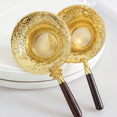 Lingzhi Creative Tea Set Tea Separator Office Filter Tea Accessories Hammer Pattern Filter Tea Infuser Pure Tin Tea Strainer