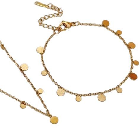 Collar de lujo ligero con disco doblado transfronterizo europeo y americano, cadena de clavícula cuadrada pequeña, sentido de alta calidad, collar de amor, comercio exterior de acero inoxidable