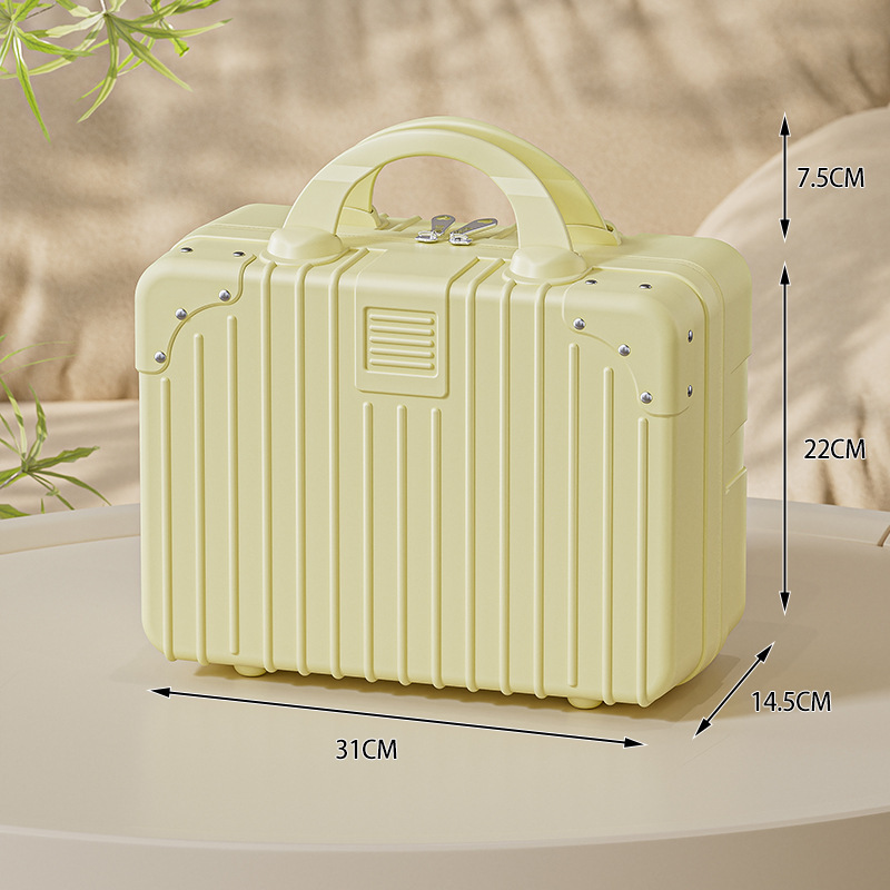 レトロスーツケース小さなスーツケース女性の化粧ケース 14inch お土産小型軽量ミニ旅行収納ボックス|undefined