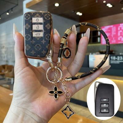 Lexus Key Cover Elite Version Es/Rx/Fashionable Nx/Lx/Leading Version Is/Gs Retro Fashion Case (Car key bag) - type-b-key-cover-light-luxury-long-chain