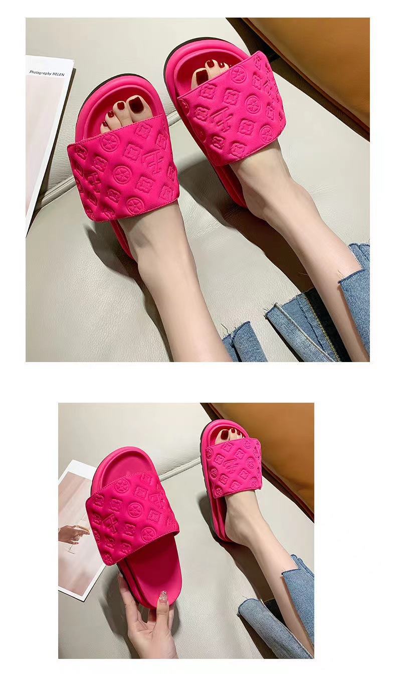 Women's Platform Sandals With Printed Velcro Summer Design_voghion.com