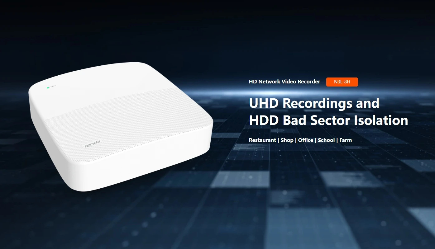 Tenda 16CH 8CH Network Video Recorder Security Camera