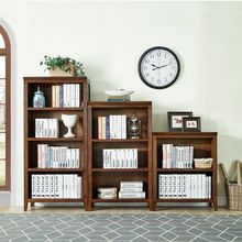家具美式实木书柜展示柜落地置物架书橱客厅多层书架组合