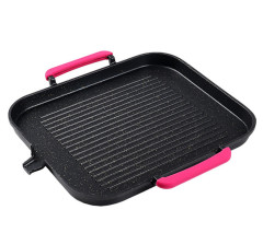 Electric oven pan Korean stone rice cake pan home use non-stick smokeless barbecue pan commercial teppanyaki grill barbecue plate