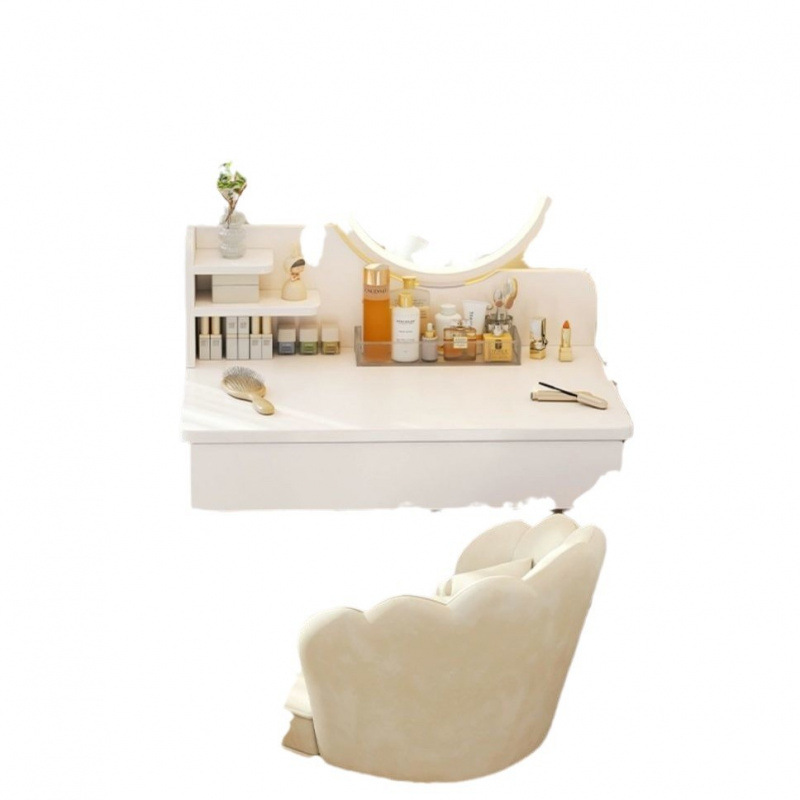 Mesa de maquillaje, mesa de tocador, dormitorio de niña pequeña, mini mini mini alquiler simple, mesa de maquillaje