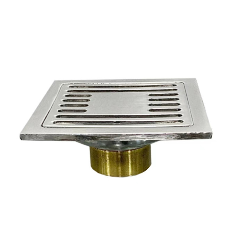 Acero inoxidable 6cm desagüe de piso antiolor núcleo de cobre auto-sellado desagüe de piso baño balcón lavadora desagüe de piso doble uso al por mayor