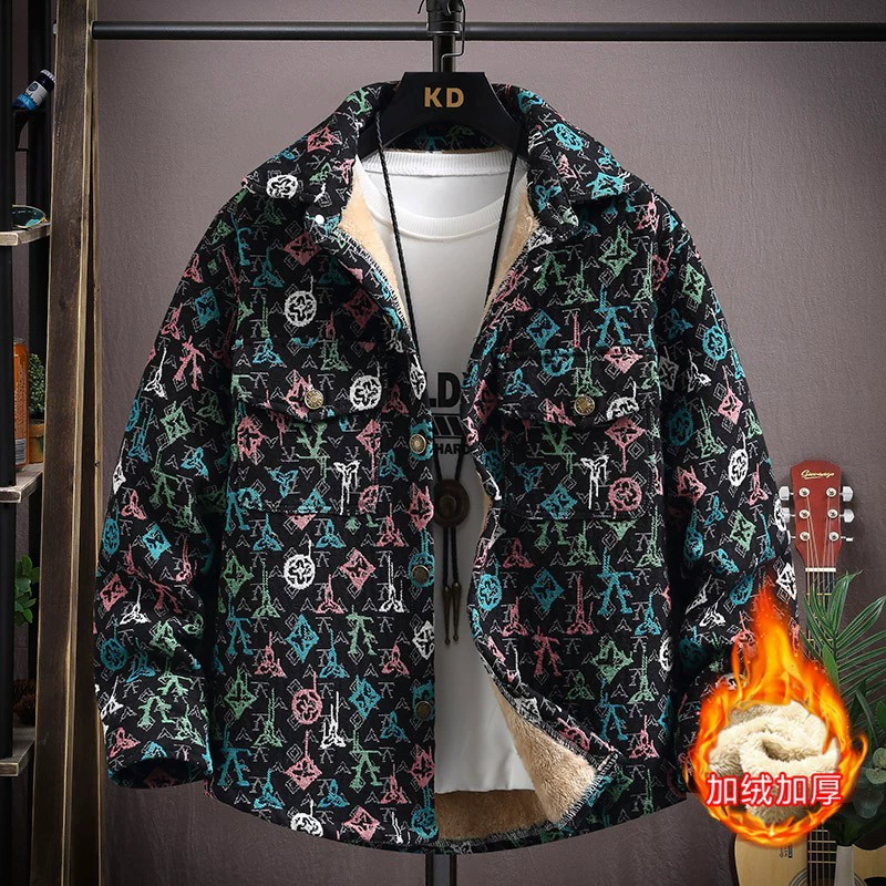 Spring retro ethnic shirt, jacket, ethnic style, increased thickness, oversize