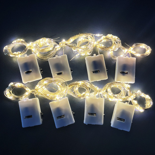 led star light 1 meter waterproof bouquet copper wire light string baby's breath string light small lantern baking birthday cake decoration