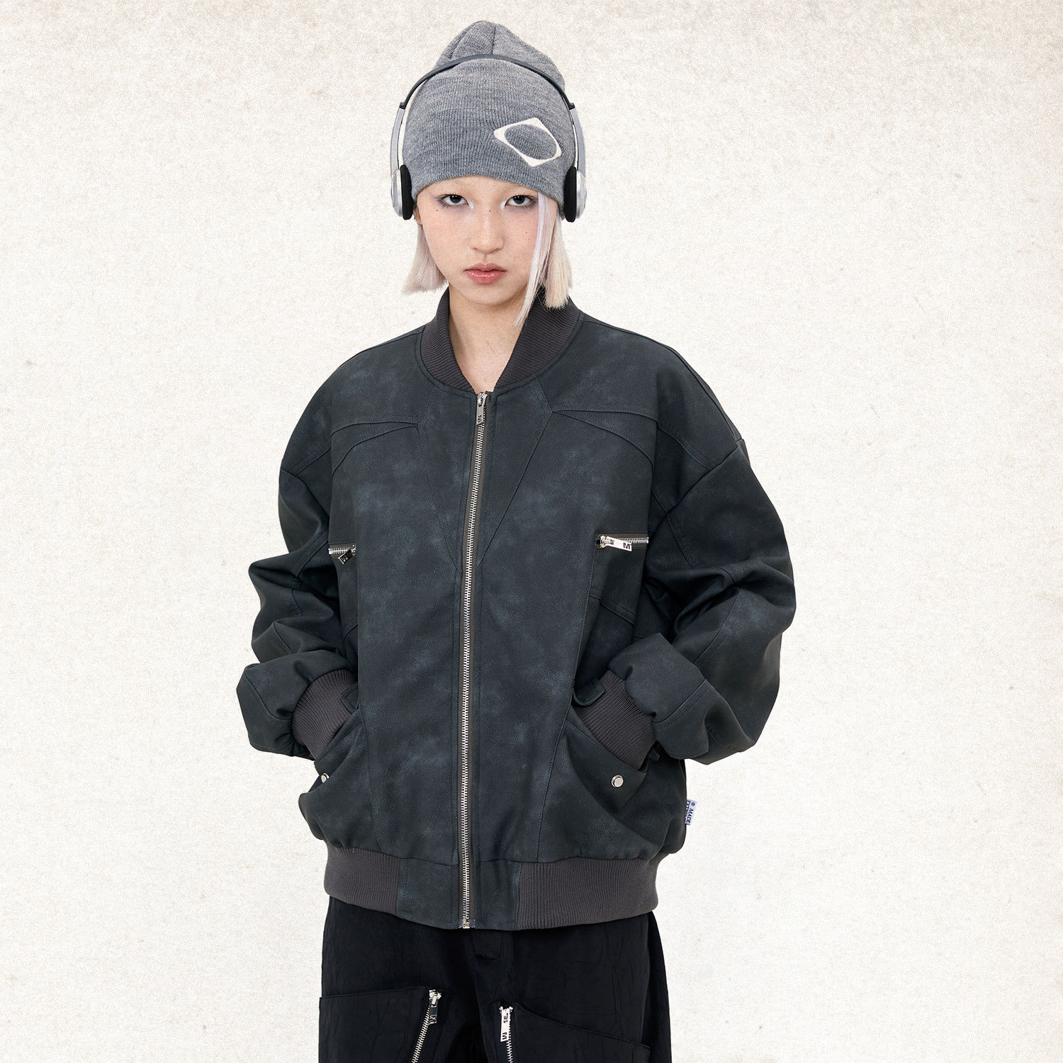 MADEEXTREME principios de otoño abrigo americano retro deconstructing marca moda hombres chaqueta cuero lavada pareja hombres y mujeres