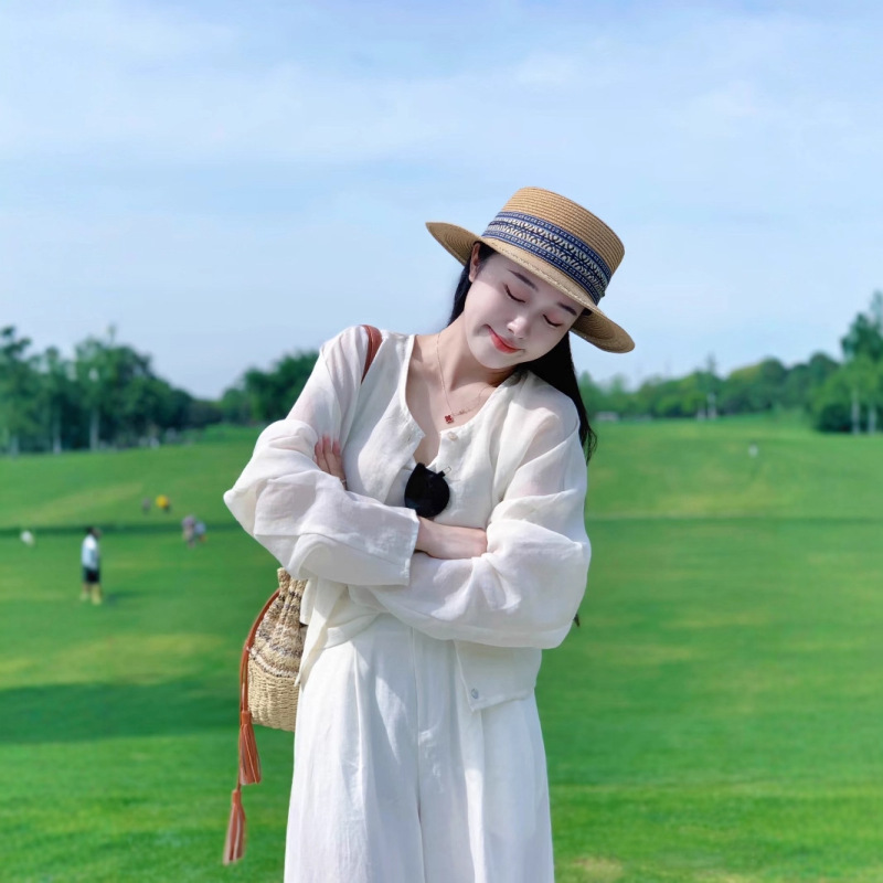 夏上新！夏日老钱风小个子套装女慵懒风防晒衬衫+阔腿裤两件套|undefined