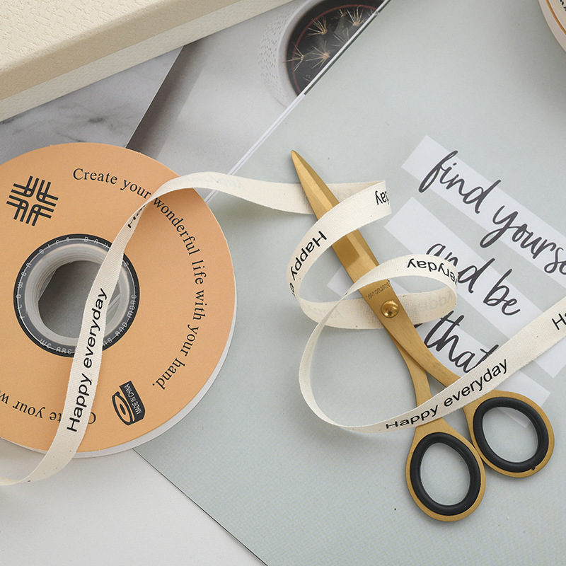 Cinta de algodón inglés estilo artístico pastel de flores frescas caja de regalo cinta de postre ramo de cinta paquete de material de diy