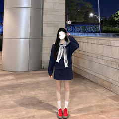 山东即墨卫衣2025新款秋季韩系巨好看套装慵懒风套装女小个子穿搭