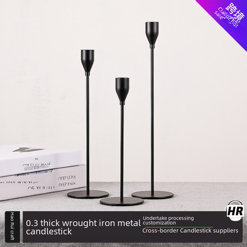 Wholesale Amazon Cross-border Golden Iron Candlesticks Candlelight Dinner Romantic Decor Home Decor Creative Crafts