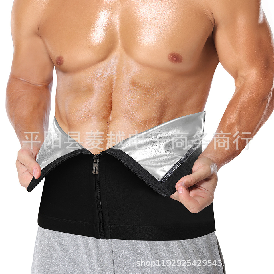 Los deportes transfronterizos breasted plástico cintura vientre cinturón cintura entrenador fitness hombres europeos y americanos sudor cintura cinturón sauna ropa
